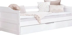 Ticaa Funktionsbett »Melinda, Daybett, Jugendbett, 2 Schlafplätze, Schublade auf Rollen« 90x200cm,FSC®-zertifizierte Kiefer, 2 Rollroste, Massivholz