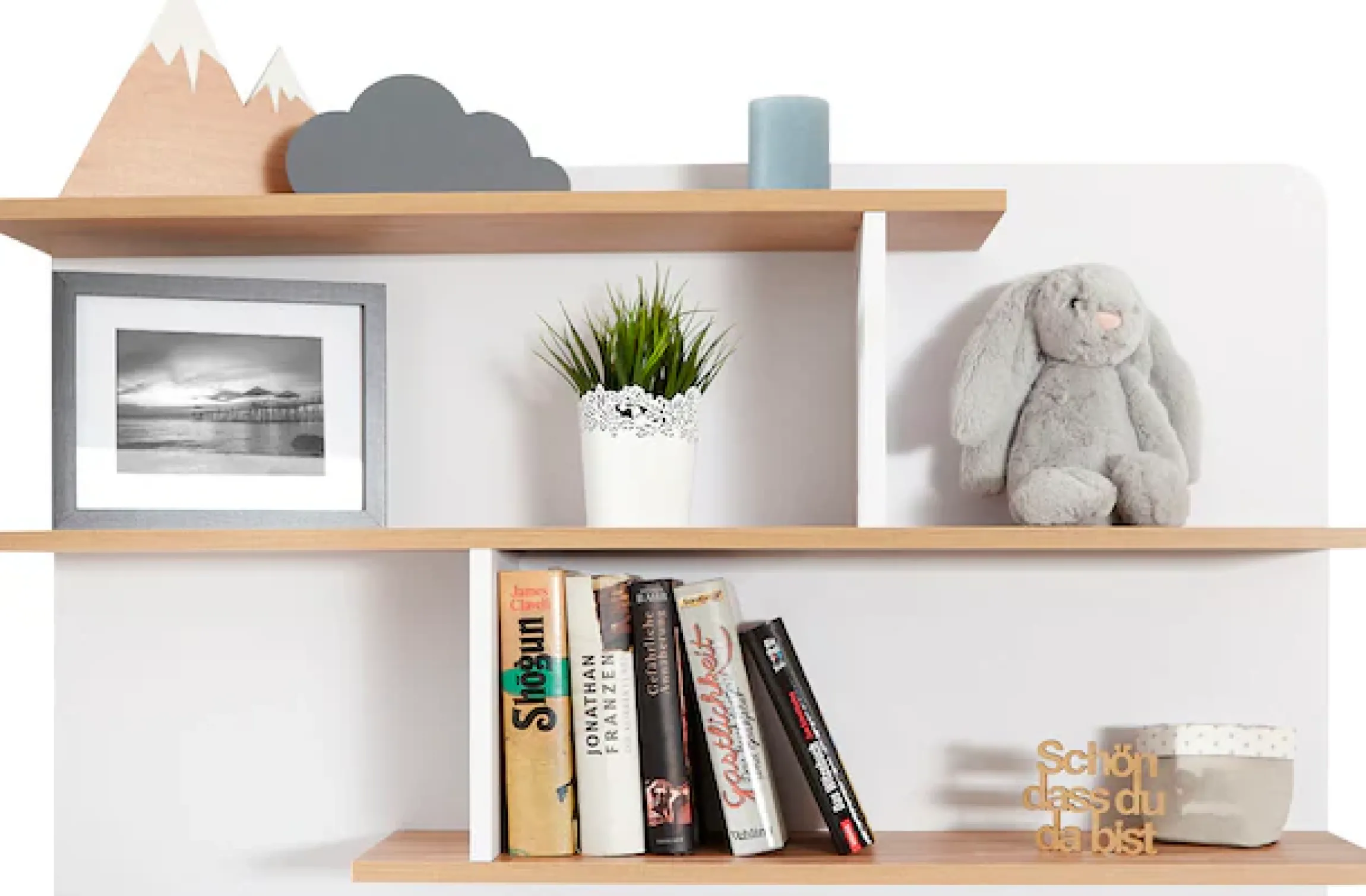 Ticaa Jugendzimmer-Set »Lori« Set, Bett, Schrank, Schreibtisch, Standregal, Wandregal, Nachttisch, 6 Stk. tlg. Bett + Schrank + Schreibtisch + Standregal + Wandregal + Nachttisch