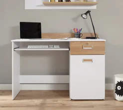 Ticaa Jugendzimmer-Set »Lori« Set, Bett, Schrank, Schreibtisch, Standregal, Wandregal, Nachttisch, 6 Stk. tlg. Bett + Schrank + Schreibtisch + Standregal + Wandregal + Nachttisch