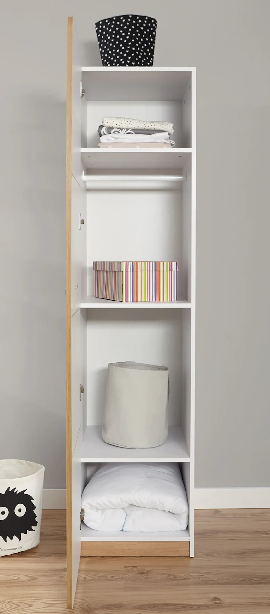 Ticaa Jugendzimmer-Set »Lori« Set, Bett, Schrank, Schreibtisch, Standregal, Wandregal, Nachttisch, 6 Stk. tlg. Bett + Schrank + Schreibtisch + Standregal + Wandregal + Nachttisch