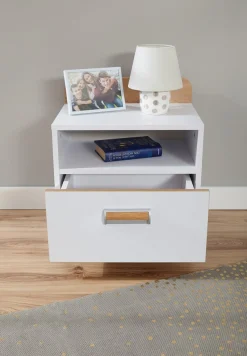 Ticaa Jugendzimmer-Set »Lori« Set, Bett, Schrank, Schreibtisch, Standregal, Wandregal, Nachttisch, 6 Stk. tlg. Bett + Schrank + Schreibtisch + Standregal + Wandregal + Nachttisch