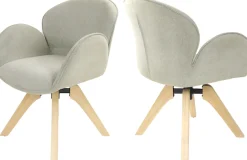 TOM TAILOR HOME Armlehnstuhl »WINGS ARMCHAIR« (Set) 2 Stk.mit Armlehnen, drehbar, Rückholfunktion, Massivholzgestell