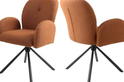 TOM TAILOR HOME Armlehnstuhl »PEBBLE ARMCHAIR« (Set) 2 Stk.Esszimmerstuhl, mit Armlehnen, 4-Fußgestell, 140 kg belastbar, drehbar