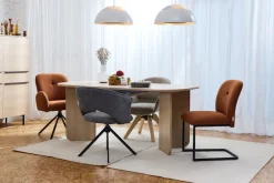 TOM TAILOR HOME Armlehnstuhl »PEBBLE ARMCHAIR« (Set) 2 Stk.Esszimmerstuhl, mit Armlehnen, 4-Fußgestell, 140 kg belastbar, drehbar