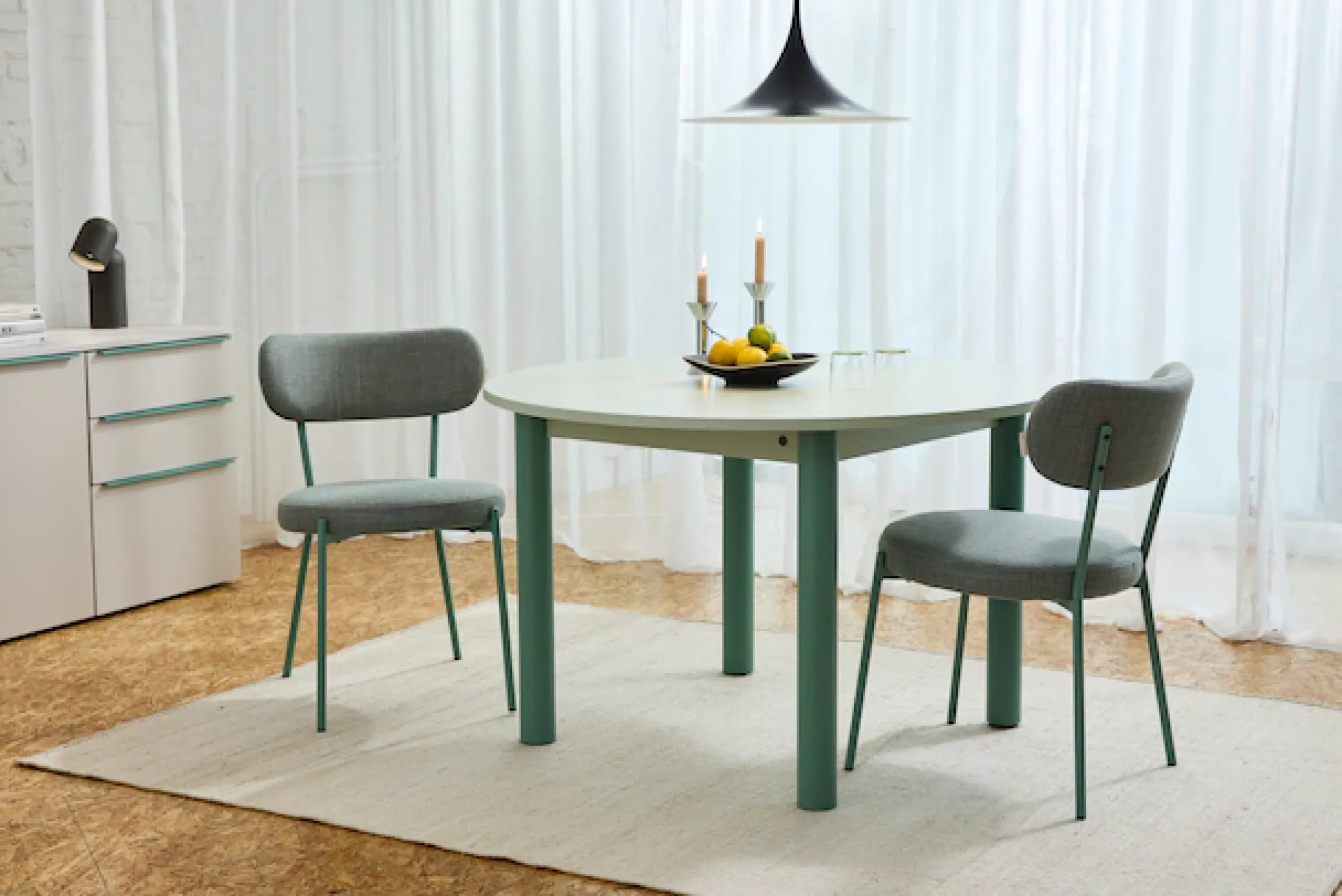 TOM TAILOR HOME Esstisch »COLOR TABLE« 1 Stk. tlg. Esstisch, 4-Fuß, 3 Größen, 3 Dekorfarben, 4 Fußfarben, ABS-Kante
