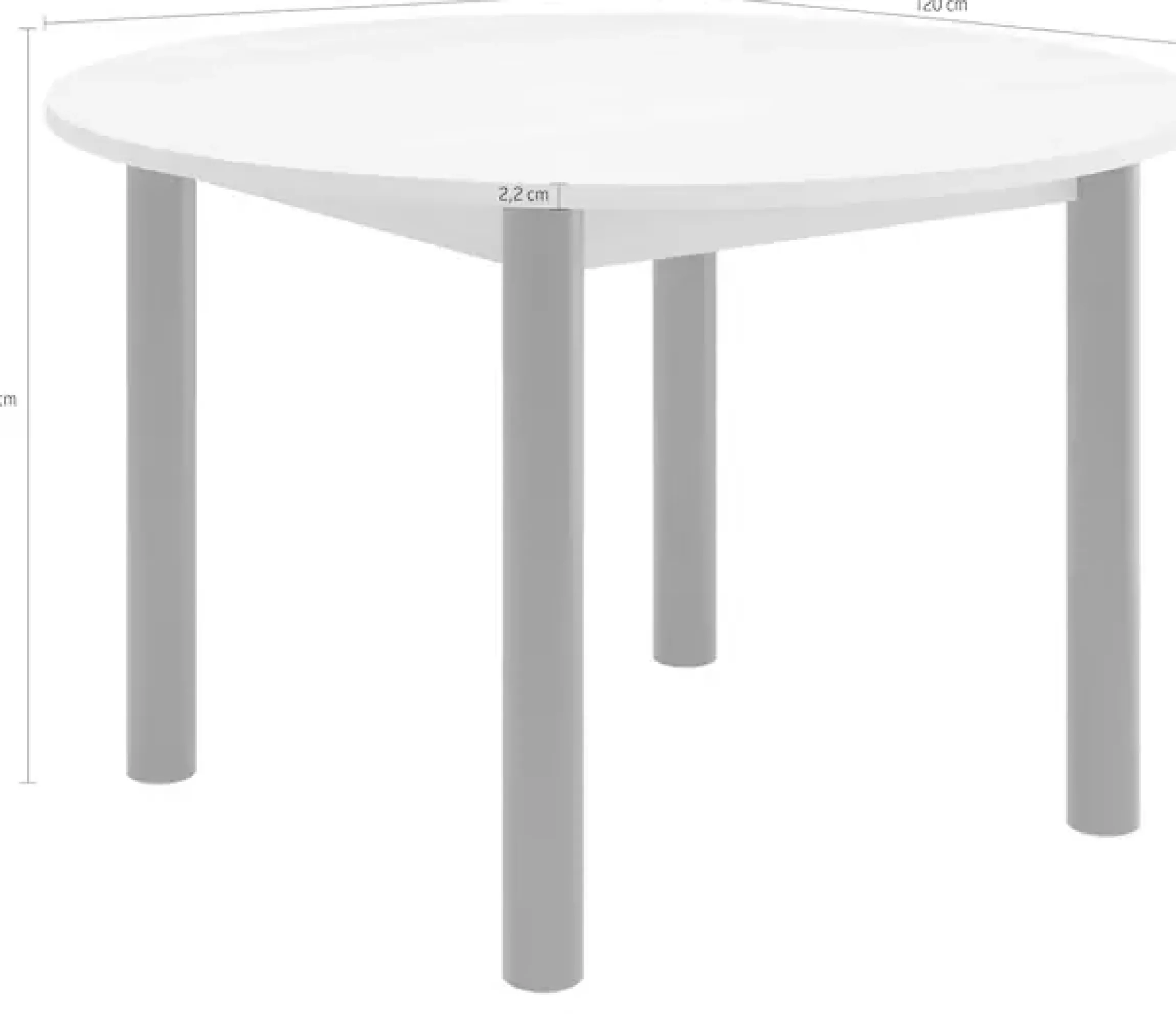 TOM TAILOR HOME Esstisch »COLOR TABLE« 1 Stk. tlg. Esstisch, 4-Fuß, 3 Größen, 3 Dekorfarben, 4 Fußfarben, ABS-Kante