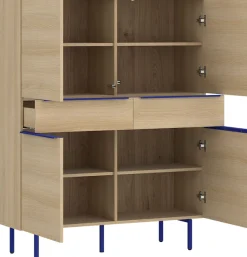 TOM TAILOR HOME Hochkommode Highboard, Breite 110 cm,4 Türen,2 Schubladen, viel Stauraum