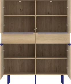 TOM TAILOR HOME Hochkommode Highboard, Breite 110 cm,4 Türen,2 Schubladen, viel Stauraum