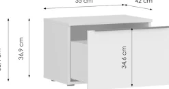 TOM TAILOR HOME Nachtkommode »COLOR PUZZLE - Schublade mit farbigem Griff« Nachttisch mit Schublade, Softclose