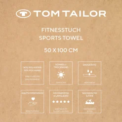 TOM TAILOR HOME Sporthandtuch »Fitnesstuch COLOR BATH« Logo Prägung, Mikrofaser, weich, schnell trocknend