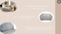 TRENDMANUFAKTUR Chaiselongue »Be Fluffy, mit Rundumbezug, Loveseat mit moderner breiter Kedernaht« mit softem Sitzkomfort, in hochwertigem Breitcord mit weicher Haptik