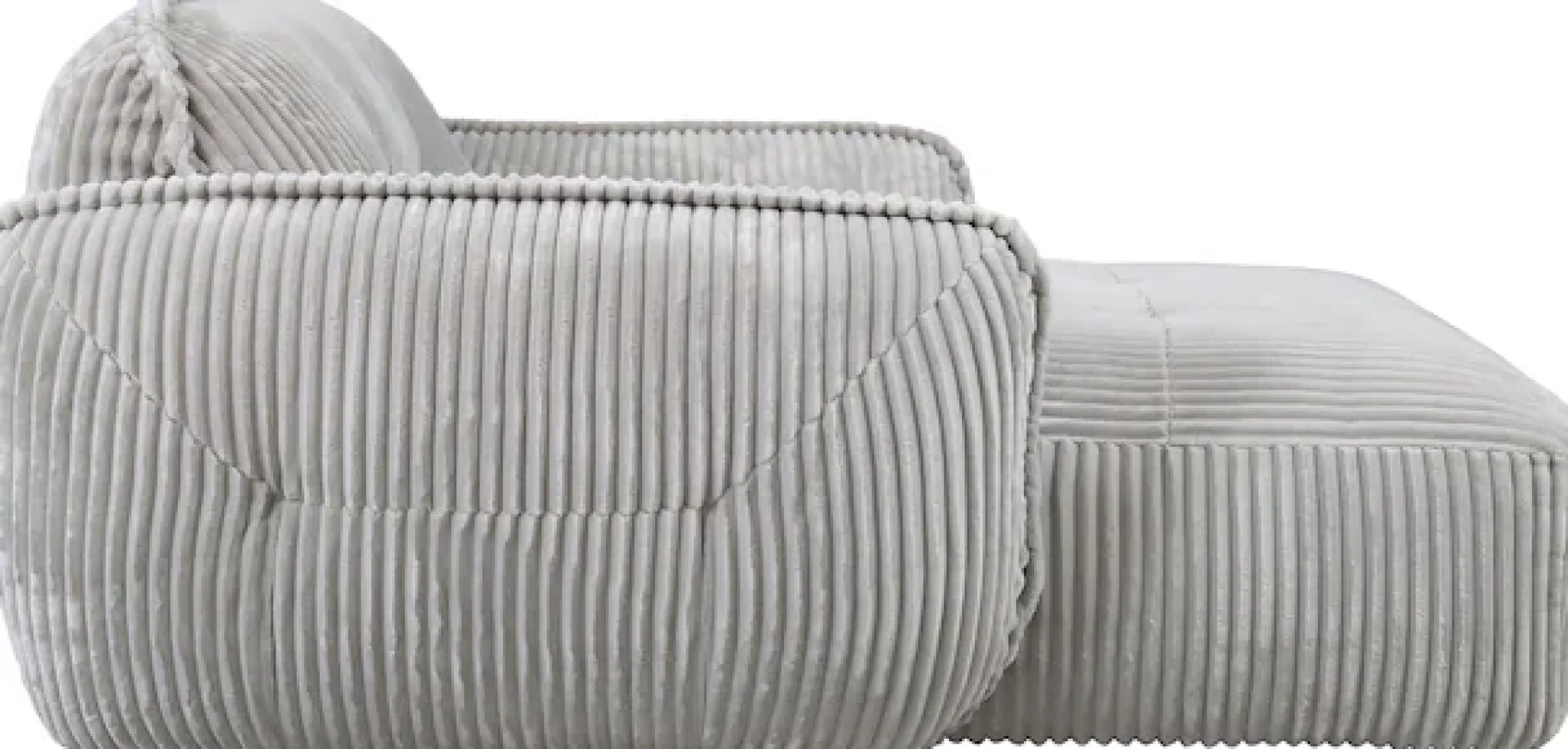 TRENDMANUFAKTUR Chaiselongue »Be Fluffy, mit Rundumbezug, Loveseat mit moderner breiter Kedernaht« mit softem Sitzkomfort, in hochwertigem Breitcord mit weicher Haptik