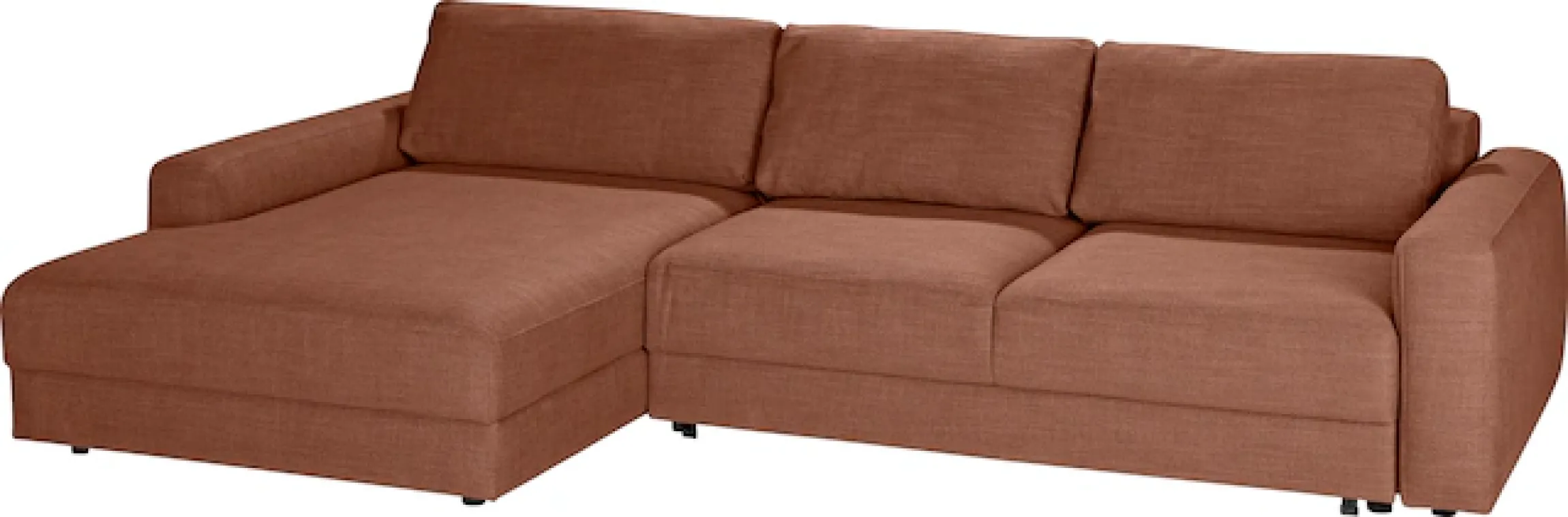TRENDMANUFAKTUR Ecksofa »Bourbon II, mit extratiefer Sitzfläche und extrabreiter Recamiere« elegant und zeitlos, mit hohem Sitzkomfort, L-Form