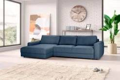 TRENDMANUFAKTUR Ecksofa »Bourbon II, hoher Sitzkomfort, extrabreite Recamiere für Relaxkomfort« wahlweise mit Bettfunktion und Bettkasten, zeitlos und elegant, L-Form