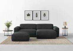 TRENDMANUFAKTUR Ecksofa »Braga, mit hochwertigem Kaltschaum, L-Form , in Cord erhältlich« modernes Sofa, Couch mit hohem Sitzkomfort, 255/72/160 cm (B/H/T)