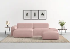 TRENDMANUFAKTUR Ecksofa »Braga, mit hochwertigem Kaltschaum, L-Form, in Cord erhältlich« modernes Sofa, Couch mit hohem Sitzkomfort, 275/72/160 cm (B/H/T)