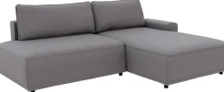 TRENDMANUFAKTUR Ecksofa »Fordon II, Schlafsofa mit Bettkasten, Couch in L-Form, Breite 250 cm« in Struktur LUMOS, 3D-Effekt, anthrazit, Armlehne rechts