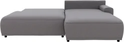 TRENDMANUFAKTUR Ecksofa »Fordon II, Schlafsofa mit Bettkasten, Couch in L-Form, Breite 250 cm« in Struktur LUMOS, 3D-Effekt, anthrazit, Armlehne rechts