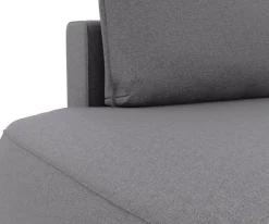 TRENDMANUFAKTUR Ecksofa »Fordon II, Schlafsofa mit Bettkasten, Couch in L-Form, Breite 250 cm« in Struktur LUMOS, 3D-Effekt, anthrazit, Armlehne rechts