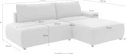 TRENDMANUFAKTUR Ecksofa »Fordon II, Schlafsofa mit Bettkasten, Couch in L-Form, Breite 250 cm« in Struktur LUMOS, 3D-Effekt, anthrazit, Armlehne rechts