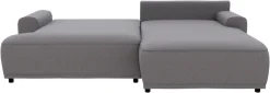 TRENDMANUFAKTUR Ecksofa »Fordon, Schlafsofa mit Bettkasten, Couch in L-Form, Breite 250 cm« in Struktur LUMOS, 3D-Effekt, anthrazit, Recamiere links