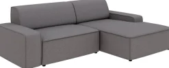 TRENDMANUFAKTUR Ecksofa »Graz, wahlweise mit Sitzvorschub und Bettkasten, L-Form, Breite 246 cm« in Cord-, haustierfreundlichem LEO Struktur- oder LUMOS-3D-Bezug