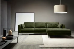 TRENDMANUFAKTUR Ecksofa »Luzi, wahlweise mit Schlaffunktion & Bettkasten. , L-Form« Designsofa mit tollem Sitzkomfort, Metallfüße schwarz, Breite 280 cm