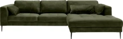 TRENDMANUFAKTUR Ecksofa »Luzi, wahlweise mit Schlaffunktion & Bettkasten. , L-Form« Designsofa mit tollem Sitzkomfort, Metallfüße schwarz, Breite 280 cm