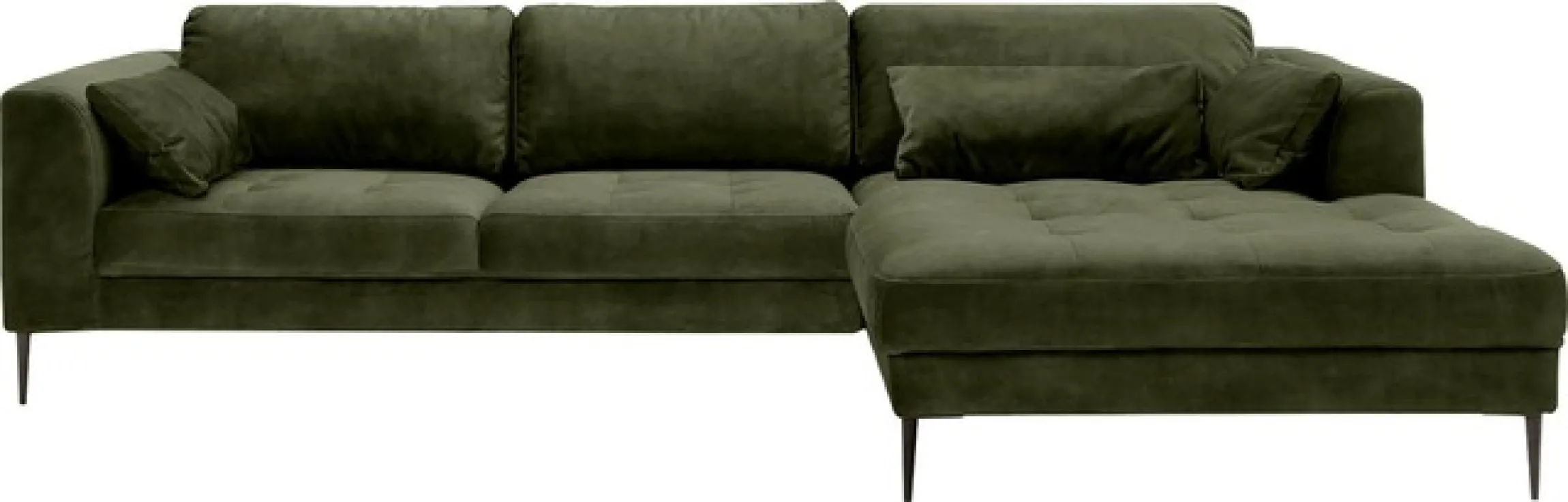 TRENDMANUFAKTUR Ecksofa »Luzi, wahlweise mit Schlaffunktion & Bettkasten. , L-Form« Designsofa mit tollem Sitzkomfort, Metallfüße schwarz, Breite 280 cm