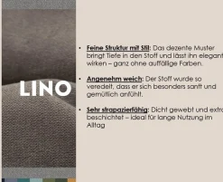 TRENDMANUFAKTUR Ecksofa »Prag, Schlafsofa mit Bettkasten, Couch in L-Form, Breite 253 cm« in feinem Strukturstoff, anthrazit, Recamiere links