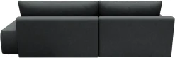 TRENDMANUFAKTUR Ecksofa »Prag, Schlafsofa mit Bettkasten, Couch in L-Form, Breite 253 cm« in feinem Strukturstoff, anthrazit, Recamiere links