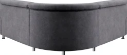 TRENDMANUFAKTUR Ecksofa »Rondo wahlweise mit Schlaffunktion, bequeme Armlehnen« L-Form, wahlw.mit Federkern, Füße chromfarben, Unser Dauertiefpreis