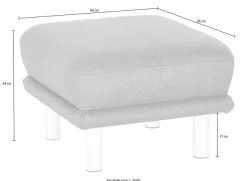 TRENDMANUFAKTUR Hocker »Cecilia II, modern und elegant, B/T 66/66cm«