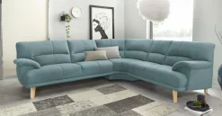 TRENDMANUFAKTUR Polsterecke »Cecilia, italienisches Designsprache, modern und komfortabel, L-Form,« toller Sitzkomfort und bequeme Armlehnen