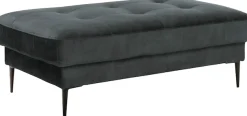 TRENDMANUFAKTUR Polsterhocker »Luzi, Polsterhocker, moderner Fußhocker« passend zur Serie, extra hohe Metallfüße, 125 x 42x 72 cm
