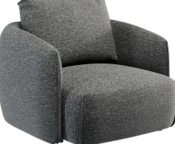 TRENDMANUFAKTUR Sessel »Shawn, Loungesessel, Designsessel, elegant geschwungen Armlehnen« organische Form, bequem, mit hochwertigem Bezug