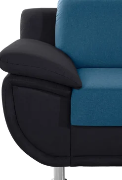 TRENDMANUFAKTUR 3-Sitzer »Rondo 3, zeitlos und modern, bequem, Materialmix, Breite 207cm« wahlweise mit Federkern, extrabreite Armlehnen zum Relaxen