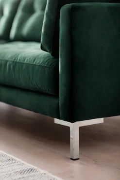 Trends by HG Ecksofa »Landau L-Form« in Cord-Stoff mit Metallfuß