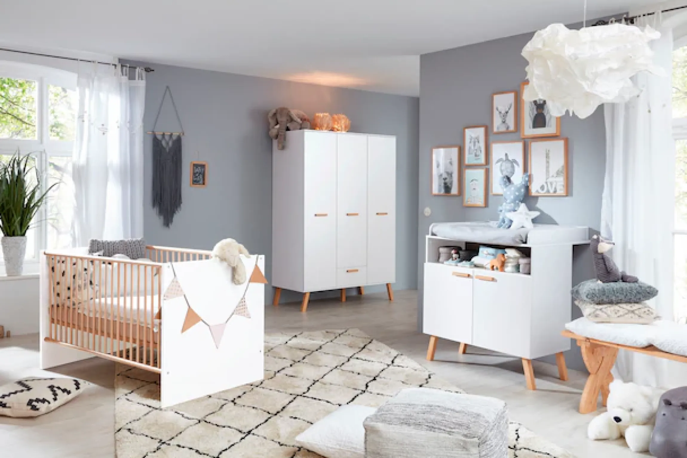 trendteam Babymöbel-Set »Mats« Set, Bett, Wickelkommode, Schrank, 3 tlg.