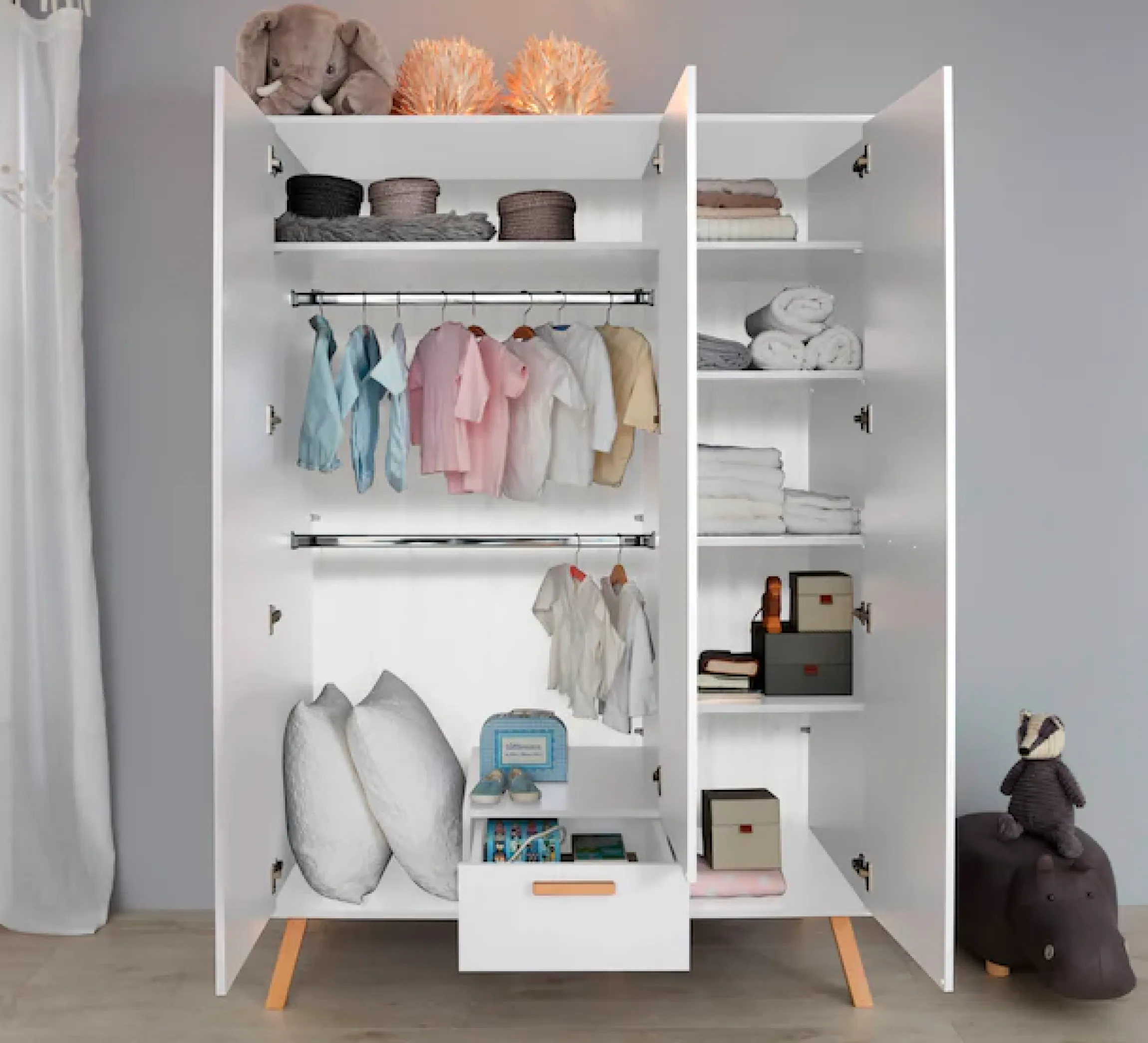 trendteam Babymöbel-Set »Mats« Set, Bett, Wickelkommode, Schrank, 3 tlg.