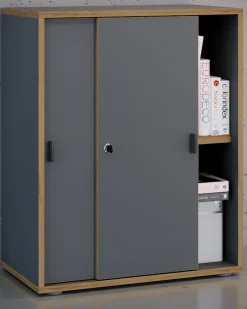 VCM Aktenschrank »Büroschrank Aktenschrank Schiebetüren Salia 2fach« 1 Stk. tlg.