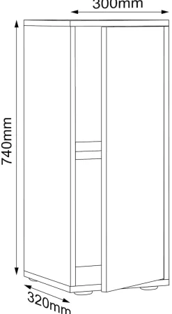 VCM Aktenschrank »Büroschrank Aktenschrank Sideboard Salia 2fach« 1 Stk. tlg.
