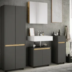 VCM Badmöbel-Set »4-tlg. Badmöbel Set Komplett Badschrank CosilaXL« 4 Stk. tlg.