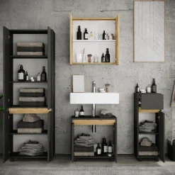 VCM Badmöbel-Set »4-tlg. Badmöbel Set Komplett Badschrank CosilaXL« 4 Stk. tlg.