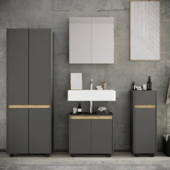 VCM Badmöbel-Set »4-tlg. Badmöbel Set Komplett Badschrank CosilaXL« 4 Stk. tlg.