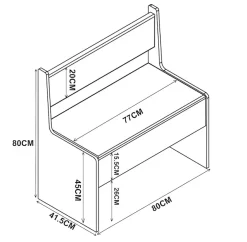VCM Bank »Holz Eckbank Sitzbank Bank Truhe Esal Breite 80 cm« 1 Stk. tlg.