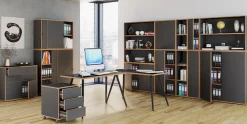 VCM Bücherregal »Holz Büro Regal Bücher Ordner Aktenregal Salia 3f« 1 Stk. tlg.