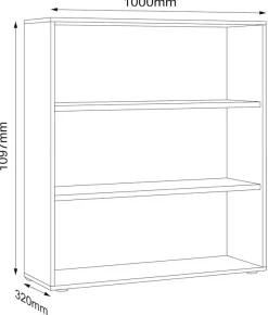 VCM Bücherregal »Holz Büro Regal Bücher Ordner Aktenregal Salia 3f« 1 Stk. tlg.