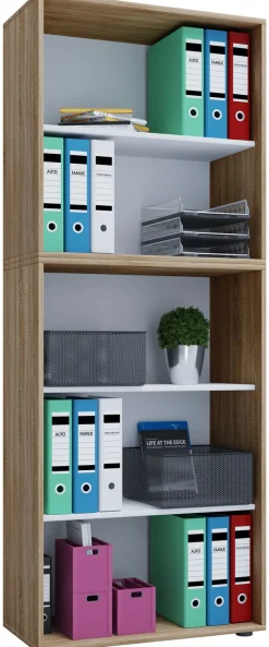 VCM Bücherregal »Holz Büro Regal Bücher Ordner Aktenregal Lona 5f« 1 Stk. tlg.