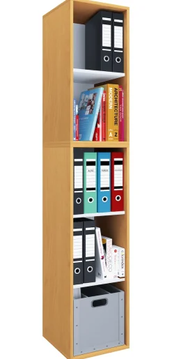 VCM Bücherregal »Holz Büro Regal Bücher Ordner Aktenregal Lona l 5f« 1 Stk. tlg.